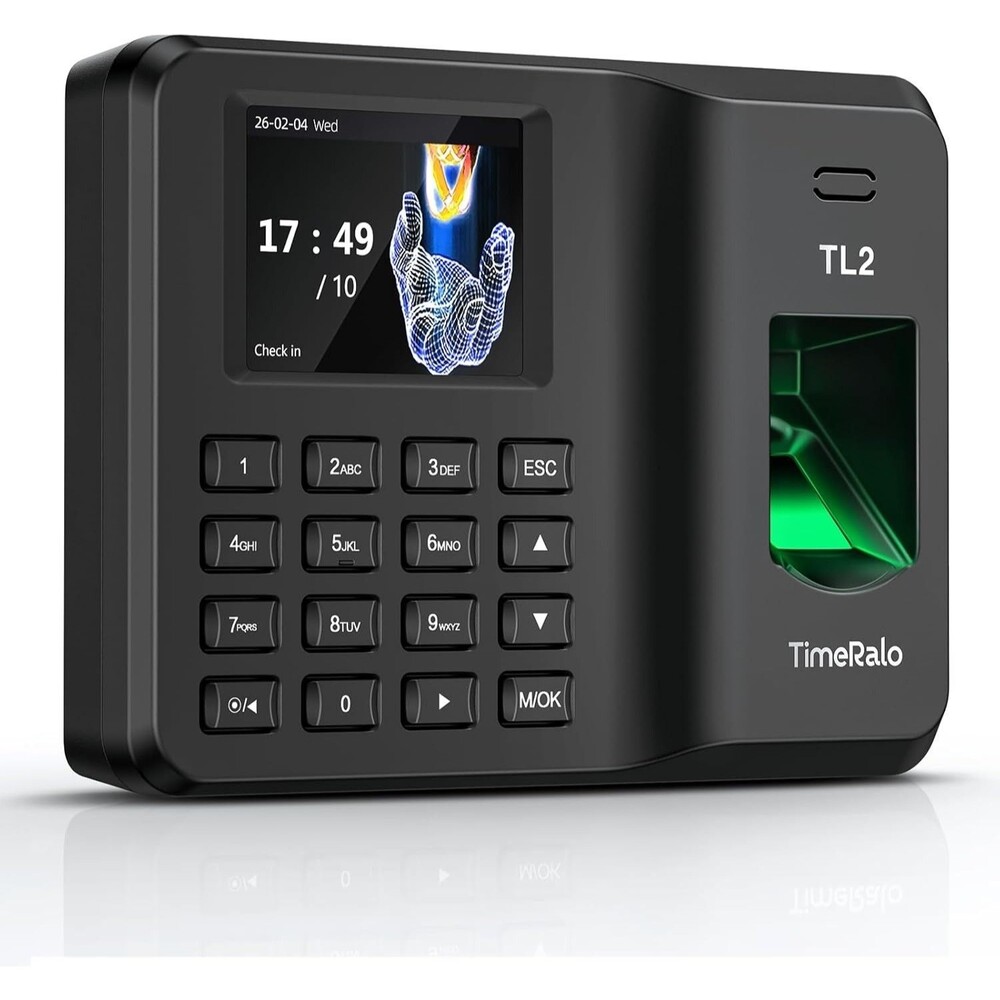 Biometric Fingerprint & PIN Time-Clock for Small Business Employees